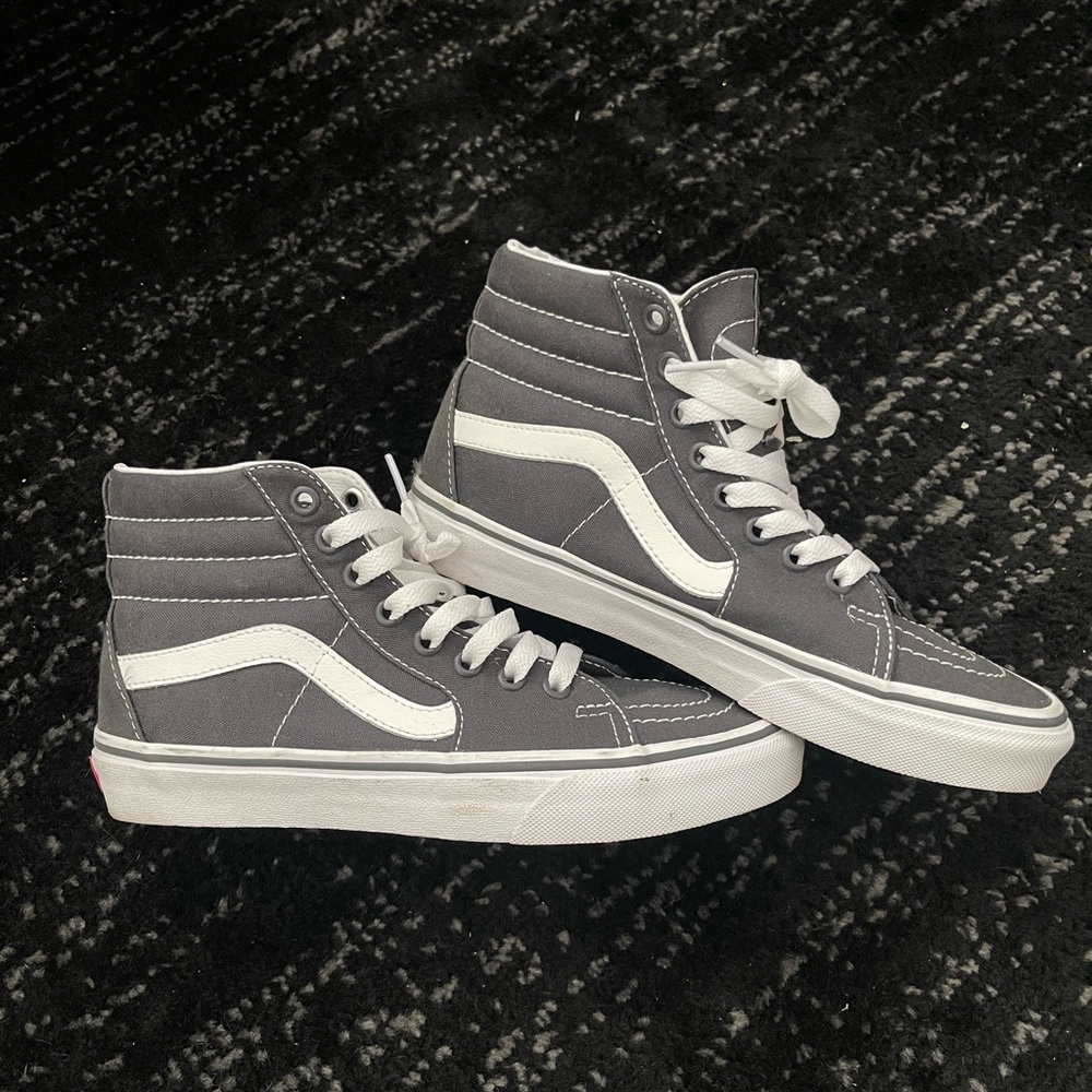 Vans Gray High-Top Sneakers - Size 6.5 Women
